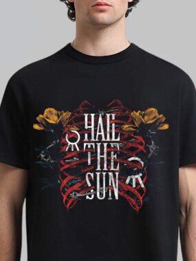 Hail The Sun 2026 Cut Tour Fade Back Merch Floral Skeleton Rib Cage T-Shirt 261